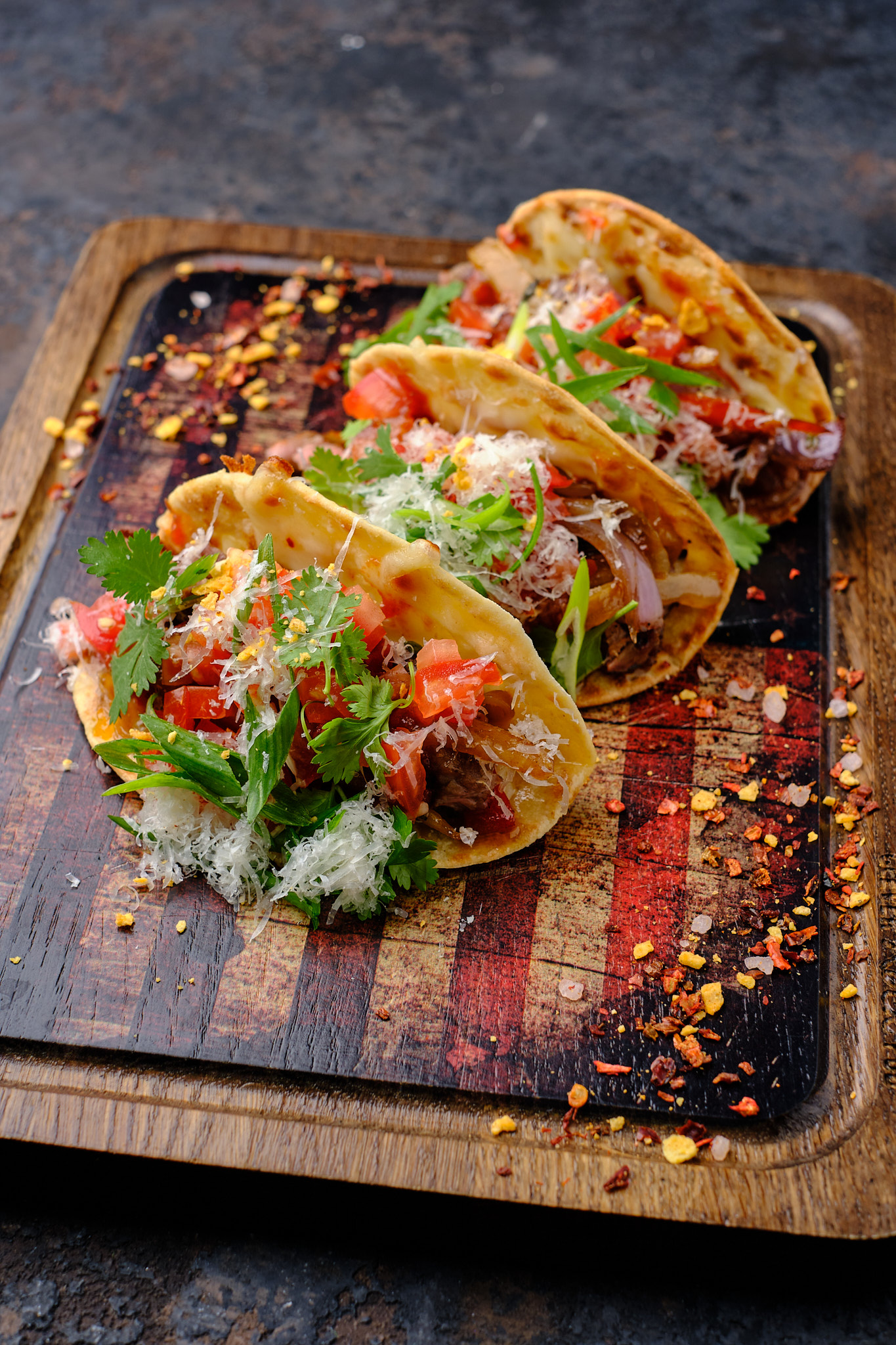 TACOS WITH BEEF<br>320 g.